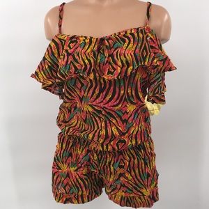 Vintage Apple Bottoms Print Romper Shorts New Y2K